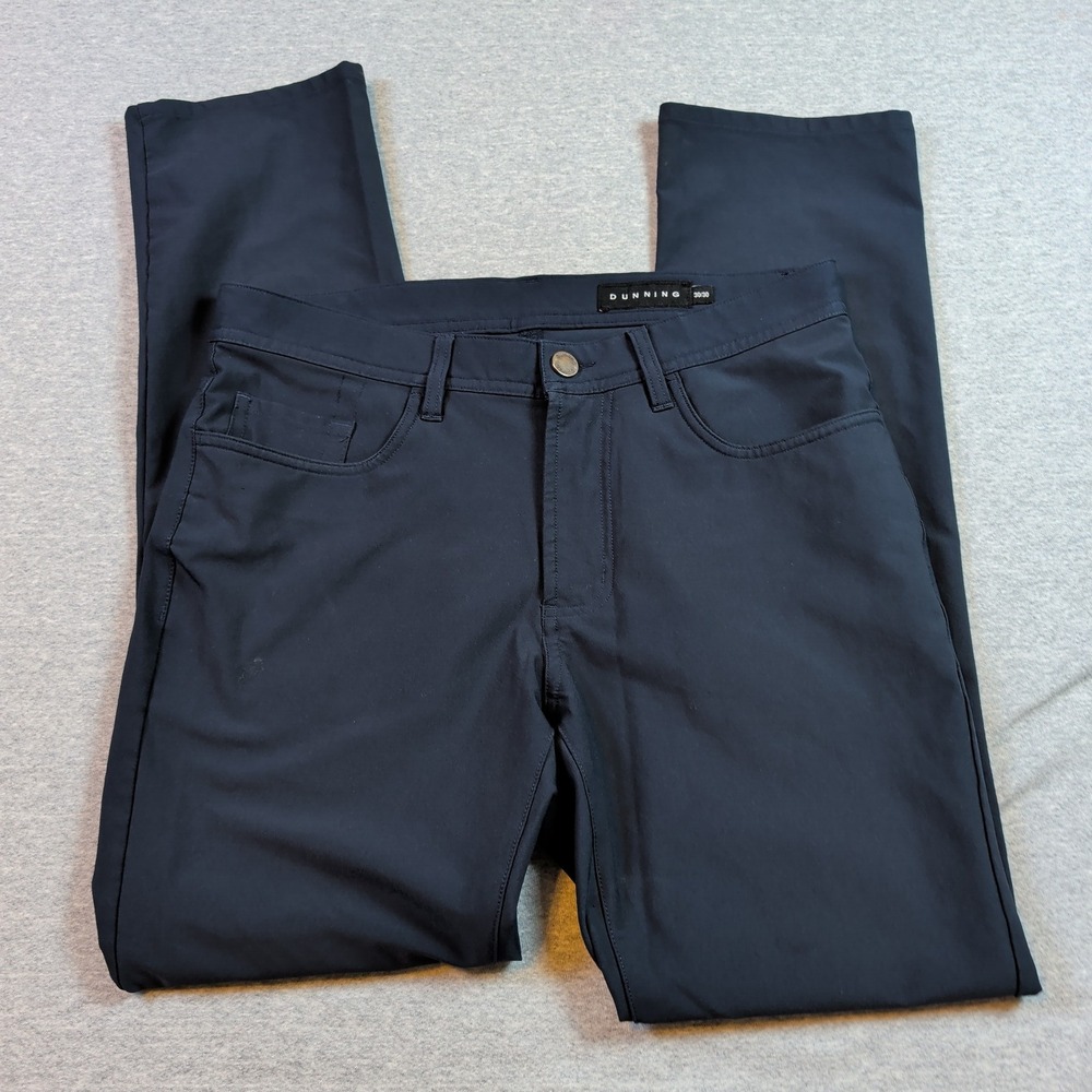 Dunning Golf Mens Navy Blue Performance 5-Pocket Pants Size 30x30 Stretch
